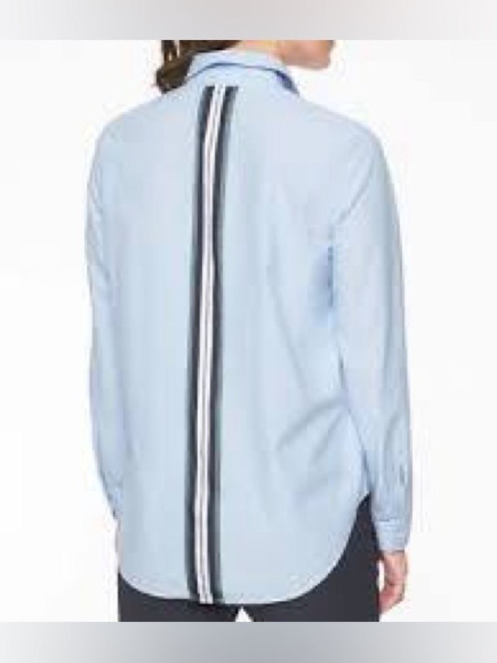 XXS Athleta Marinwood Striped Shirt 383376 blue button up long sleeve size